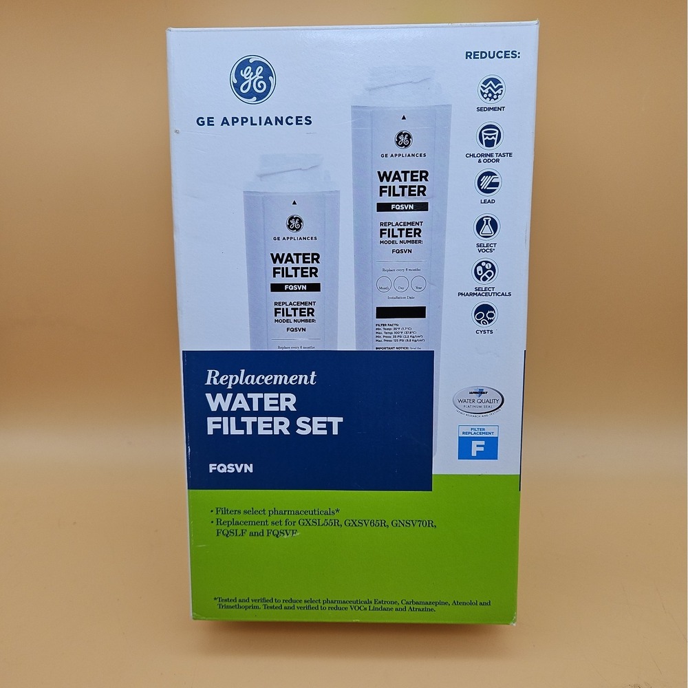 GE Replacement Water Filter Set FQSVN GXSL55R GXSV65R GNSV70R FQSLF FQSVF Sealed